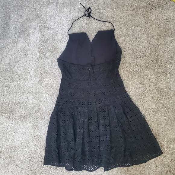 J.Crew NWT Anguilla Halter Mini Dress in Eyelet Black Sz 8 - Picture 7 of 11